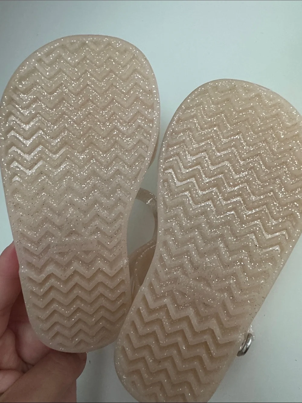 Old Navy Sparkle Jelly Sandals with Daisy Accent - Blush